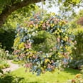 thumbnail image 7 of Gypsophila Floral Wreath for Front Door, Colorful Artificial Spring Wreath for Home Wall, Wedding Party and Easter Indoor Outdoor Decoration, Charming and Long-Lasting Ornament, 11.81in,, 7 of 7