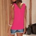 thumbnail image 6 of Timegard Tank Top for Women Satin V Neck Sleeveless Slim Comfy Solid Color Casual Office Tee Shirts, 6 of 6