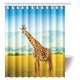 thumbnail image 1 of ABPHQTO Wildlife Decor Collection sabana africana con jirafa y cielo de verano juego de cortinas de baño con ganchos 150x180 cm, 1 of 2