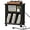 Black, variant on Record Player Stand with Vinyl Record Storage, 24" Wide Mid-Century Record Player Table Up to 200 Albums,Large Wood Turntable Stand Cabinet Dispaly Shelf for Living Room,Bedroom,Brown