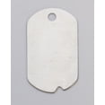 thumbnail image 1 of Nickel Silver Dog Tag with Hole, 24 Gauge, 1-1/4 by 3/4 Inch, Pack of 144, 1 of 1