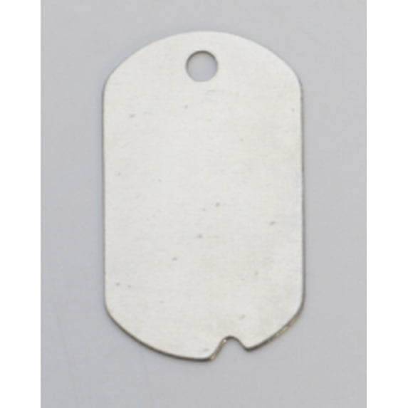 Nickel Silver Dog Tag with Hole, 24 Gauge, 1-1/4 by 3/4 Inch, Pack of 144