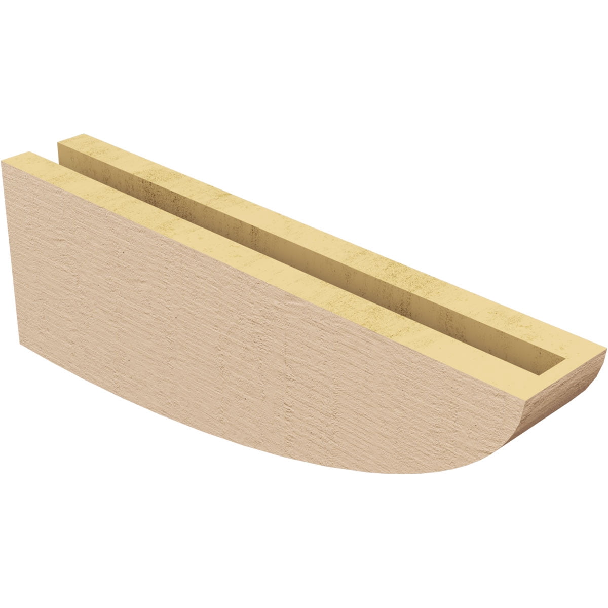 3"W x 18"D x 6"H Thin Durham Rough Cedar Woodgrain TimberThane Corbel, Primed Tan