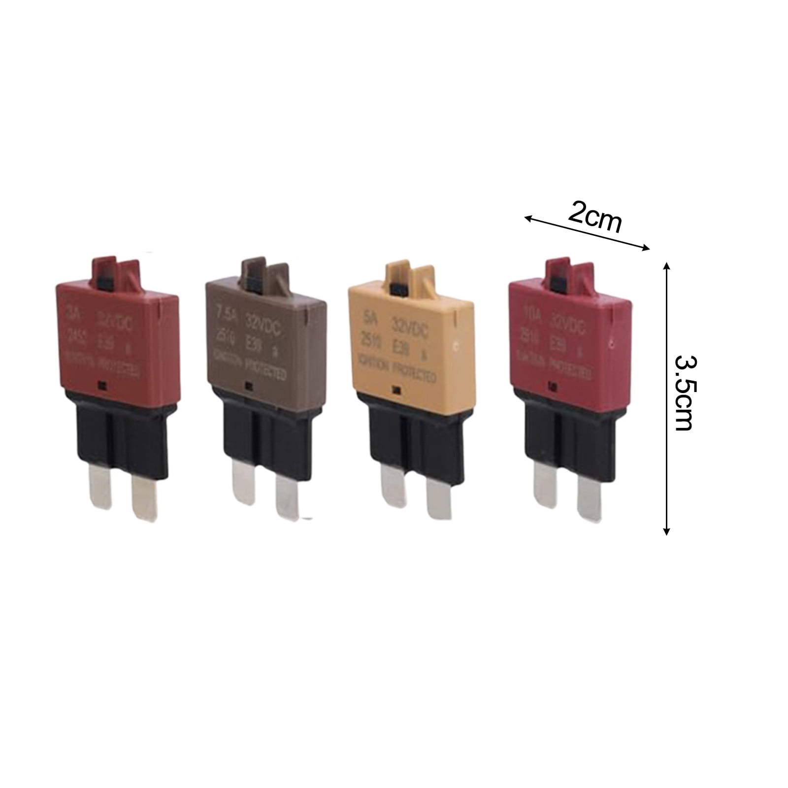 SPRING 8Pcs Car Pack Circuit Breaker Blade Manual Reset Fuse For Marine Boat Rv Truck Cars 3A 5A 7.5A 10A 15A 20A 25A 30A Mixed