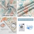 thumbnail image 2 of Teal Red Jellyfish Coastal Blackout Curtains for Bedroom, Nautical Beach Coral Starfish Thermal Insulated Kitchen Drapes with Grommets, Light Blocking Window Treatment, 2 Panels 42" x 54", 2 of 7