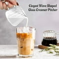 thumbnail image 2 of 4 Pcs Glass Pitcher, Wave Shaped Glass Creamer Pitcher, Glass Tea Pitcher, Coffee Milk Creamer Pitcher, Milk Frothing, 2 of 7