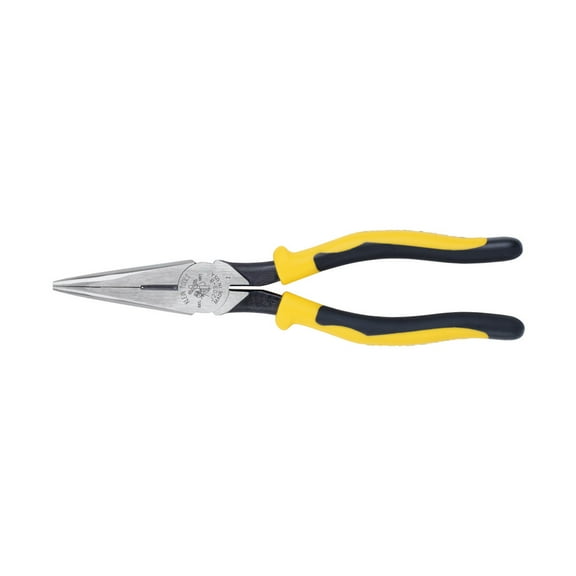 Klein Tools J203-8 Long Nose Pliers for Side Cutting, 8-Inch