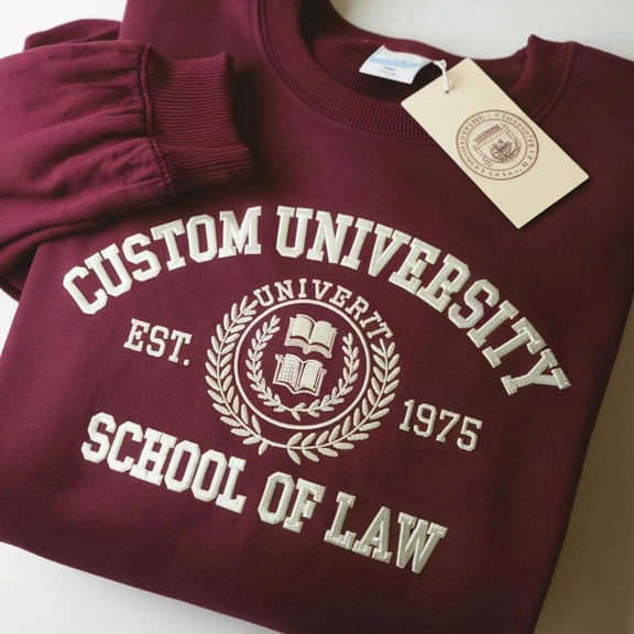Custom College Embroidered University, Sweatshirt