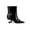 Black, variant on GETAWAY Metallic Heel Bootie, Gold, 7