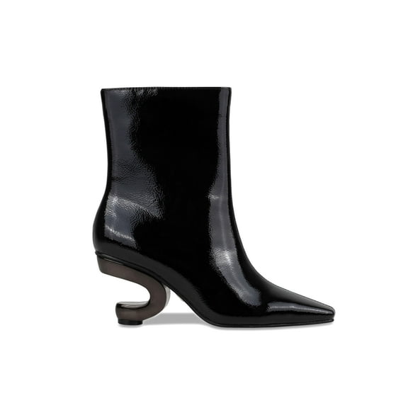 Ninety Union GETAWAY Metallic Heel Bootie, Black, 10