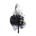 thumbnail image 1 of Ramo de flores para muñeca, para novia, dama de honor, accesorios de bricolaje, pulsera, banda de mano negro, 1 of 9