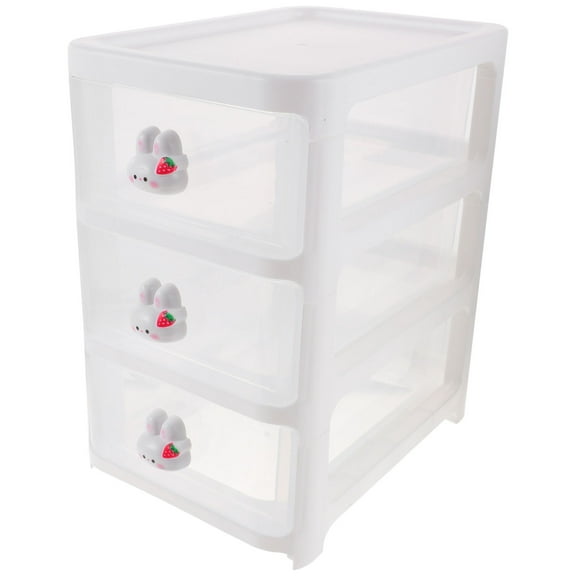 ROMANSENTIAL 1Pack Storage Containers with Drawers White Plastic for School Use 10.2X9X6.3Inch