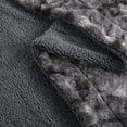 thumbnail image 2 of Chezmoi Collection Gray Blanket Faux Wolf Fur Sherpa Throw Blanket 50" x 65", 2 of 3