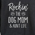 thumbnail image 3 of Instant Message - Rockin The Dog Mom - Women's Lightweight French Terry Long Sleeve Shirt, 3 of 6