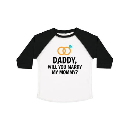 

Inktastic Daddy Will You Marry My Mommy with Rings for Proposal Gift Toddler Boy or Toddler Girl T-Shirt
