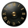thumbnail image 2 of Designart "Serenading Tunes on Black and Gold Vinyl II" Music Oversized Wall Clock, 2 of 5