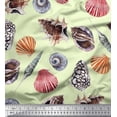 thumbnail image 1 of Soimoi Cotton Duck Fabric Colorful Shells Ocean Print Fabric by the Yard 56 Inch Wide, 1 of 3
