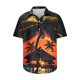 thumbnail image 3 of Camisas de Manga Corta para Hombre Impresas Turndown Collar Superior, Estirable Casual de Manga Corta Blusa, 3 of 5