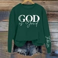 thumbnail image 2 of XIAOCHA Womens "God" Letter Sweatshirt Loose Crew Neck Pullover Top Casual Daily Outdoor Sport Sweatshirts, 2 of 3