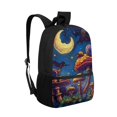 thumbnail image 2 of Uourmeti Lightweight 17 Inch Backpack for Camping Work, Stylish Comfort Straps Front Pocket For Small Items School Backpack, Mushroom and Snail Pattern, 2 of 6