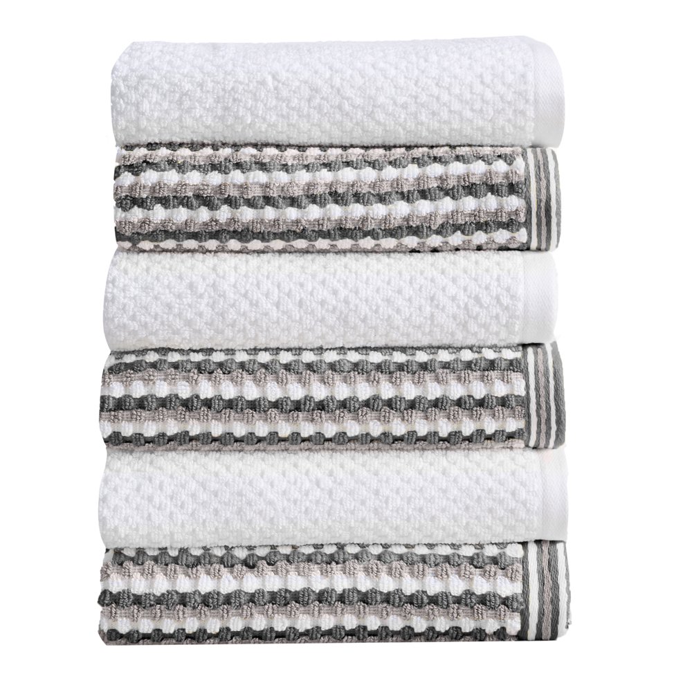 Great Bay Home 100 Cotton MultiStriped Bath Towel Sets