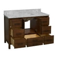 thumbnail image 6 of California 48" Bathroom Vanity with Walnut Cabinet and Carrara Marble Top, 6 of 6