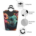 thumbnail image 4 of KLL Colorful Flower Dog A Laundry Hamper,Large Canvas Fabric Lightweight Storage Basket Toy Organizer Dirty Clothes Collapsible Waterproof, 4 of 6