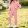 thumbnail image 5 of Cethrio Girls Knitted Outfit Sets, Fall 2 Piece Long Sleeve Casual Girls' Clothing Sets Pink Size 6, 5 of 7