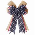 thumbnail image 2 of Decorative Bow Patriotic Wreath Bow for Independence Day Home Decor, 2 of 10