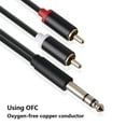 thumbnail image 3 of 3.5 to 6.35 Audio Cable Tensile Resistance Cotton Good Contact Performance Easy to Apply Adapter Wire Aluminum Alloy Shell Strong Tensile Resistance 2M, 3 of 8
