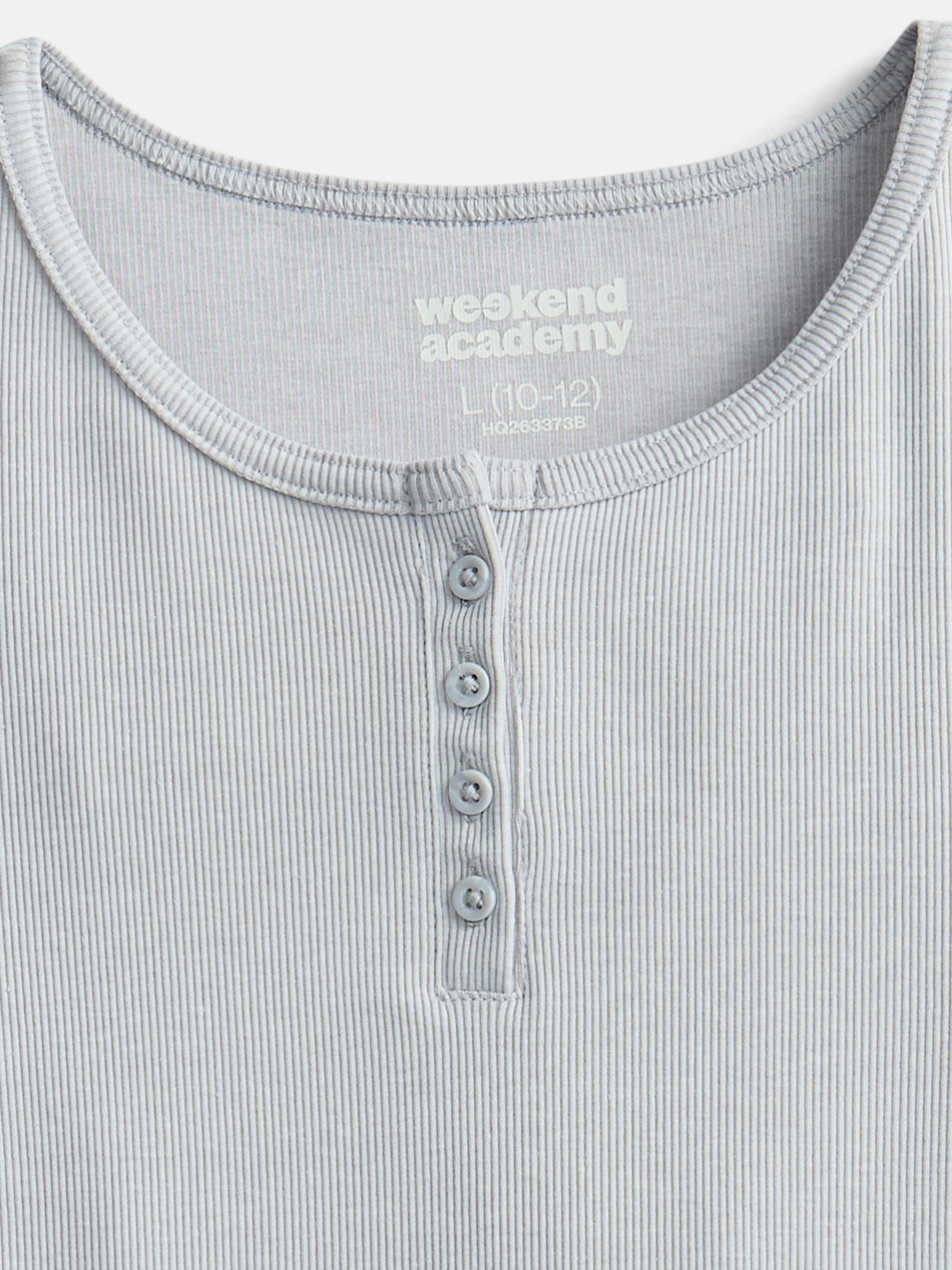 Weekend Academy Girls Henley Tee with Lace Trim, Sizes 4-18
