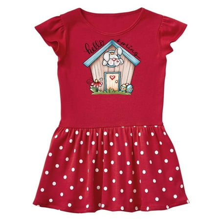 

Inktastic Hello Spring Birdhouse Gift Baby Girl Dress