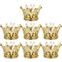 LOLIPPYY 8Pcs Fillable Boxes with Dome Plastic Durable Golden Party Storage Containers