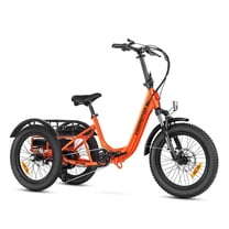 ADDMOTOR Citytan Folding Electric Trike for Adults, 65 Miles, 48V 13.5Ah Battery, 20 Mph, 500W Rear-Drive Motor E-Tricycle with Suspension, Differential, Parking Brake System, 20x3.0 Fat Tire