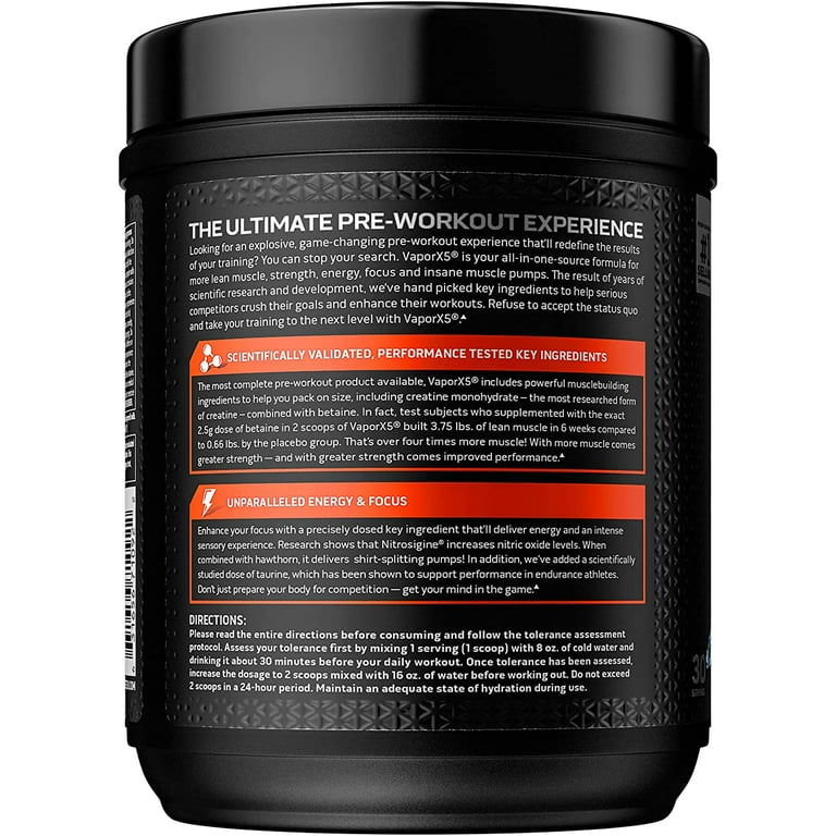 VaporX5 Pre-Workout - Energy, Strength & Pumps [Free