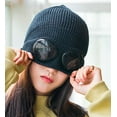 thumbnail image 2 of LinYooLi Women Knit Beanie Skull Hat Slouchy Chunky Cable Warm Soft Thick Cap with Goggles, 2 of 7