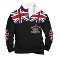 thumbnail image 3 of British- High Neck Half Zip Pullover Sweatshirt For Casual Outdoor Warmth And Soft Lined Comfort In Fall Winter, 3 of 3