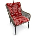 thumbnail image 4 of Jordan Manufacturing 38" x 21" Seacoral Red Nautical Rectangular Outdoor Wrought Iron Chair Cushion with Ties and Hanger Loop, 4 of 15