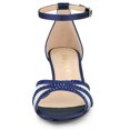 thumbnail image 3 of Sandalias de Tacón de Aguja de Satén Con Diamantes de Imitación para Mujer Azul 36 Allegra K, 3 of 7