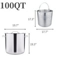 thumbnail image 2 of ARC USA 100QT-25 Gallon Stainless Steel Stock Pot Turkey Fryer Pot Crawfish Pot with Basket, 2 of 6