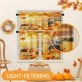 thumbnail image 4 of dinii Fall Sunset Orange Pumpkin Kitchen Curtains with Valance and Tier Sets 36 Inch, 3 Pieces Sunflower Scarecrow Rod Pocket Drapes Window Treatment Curtains for Kitchen Over Sink Dining Room Decor, 4 of 6