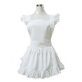 thumbnail image 1 of Delantal de cocina para Cosplay, delantal para ayudante en limpieza blanco Retro, delantal de princesa, uniforme de trabajo de estilo clásico británico, 1 of 5