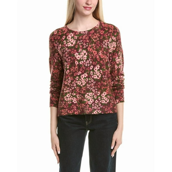 CeCe womens  Printed Pullover Sweater, XL, White