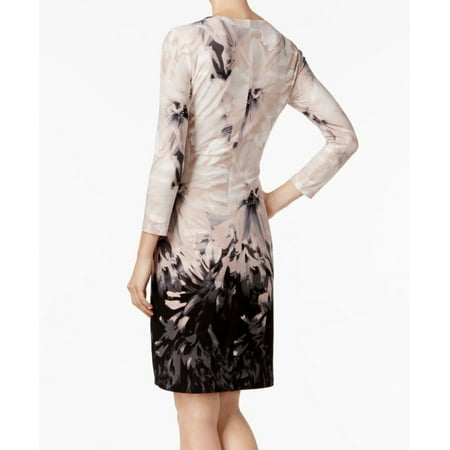 Calvin Klein - Calvin Klein NEW Blush Pink Womens Size 2P Petite Printed Sheath Dress - Walmart 