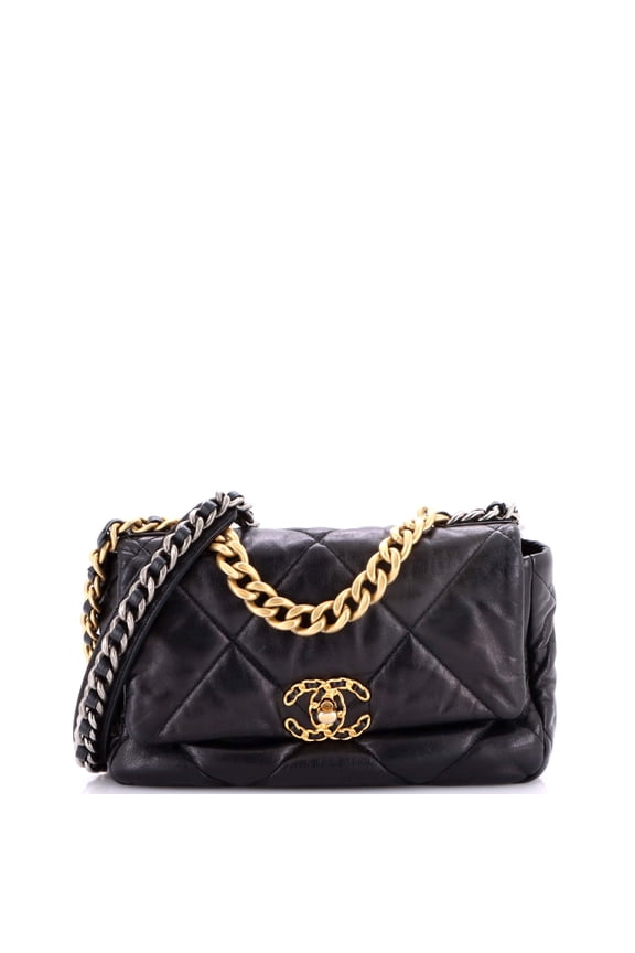 Pre-Owned 19 Flap Bag Quilted Leather Medium By Rebag