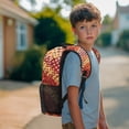 thumbnail image 5 of POLERO Comfortable Backpack for Daypack Shopping, Polyester Soft Large Capacity Backpack, Orange Sports Car Splatter, 5 of 10