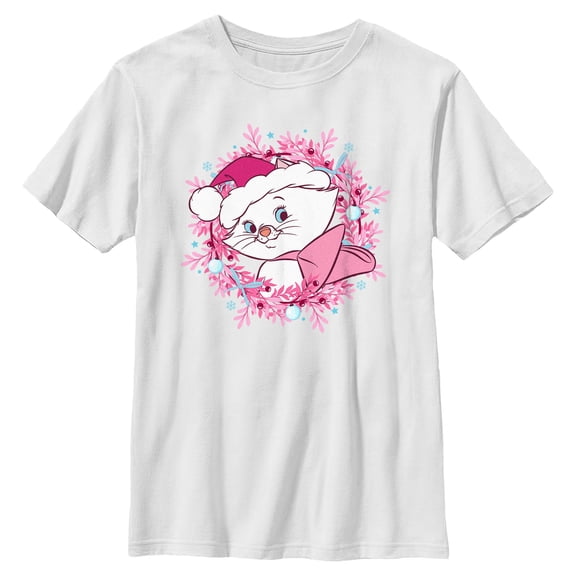 Boys Aristocats Pinky Christmas Wreath Marie T Shirt