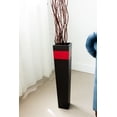 thumbnail image 2 of Green Floral Crafts 27-inch Tapered Tall Floor Vase Handcrafted for Dried Flower Branches Artificial Floral Arrangements Ideal Home Office Party and Living Room Decoration, Black with Red Accent, 2 of 7