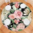 thumbnail image 2 of Pioneer Flower Floral Print Pattern Round Fitted Tablecloth with Elastic Edge,Dining Table Cover Waterproof,Outdoor Round Tablecloth for Camping,Dining,Indoor and Outdoor, 2 of 7
