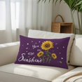 thumbnail image 3 of Purple Sunshine Sunflower Queen Size Pillow Cover,Pillowcase Protectors with Zipper,Breathable Decorative Throw Pillow Case Cover,Pastoral Bees Farmhouse Floral Pillow Shams for Couch Sofa 20x30Inch, 3 of 8